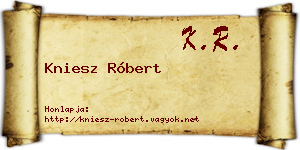 Kniesz Róbert névjegykártya